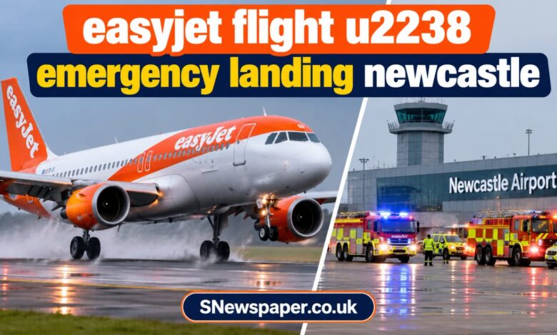 easyjet flight u2238 emergency landing newcastle 